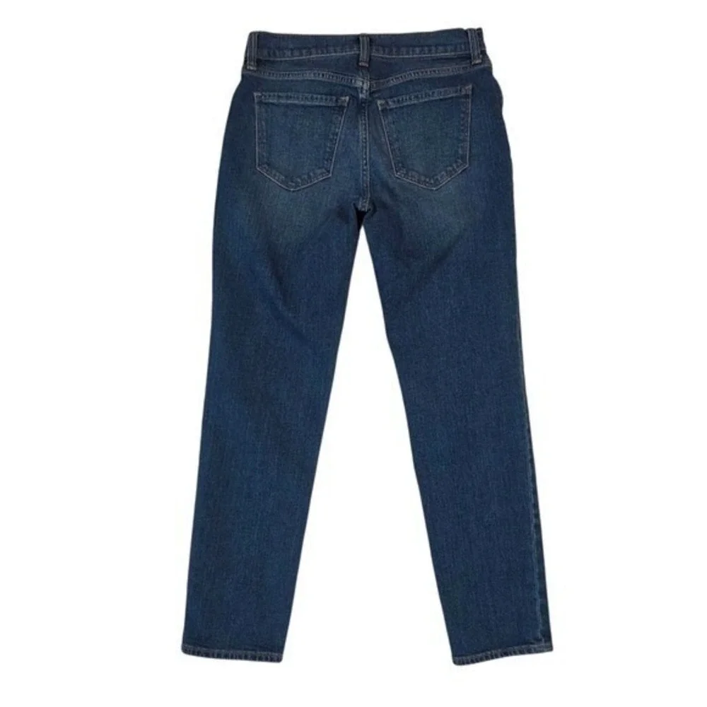 Old Navy Jeans Boyfriend Mid Rise Dark Wash Denim Stretch Classic Chic Womens 0